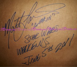 Star Wars Weekends 2009 Poster 1 Back Signed Matt Lanter Anakin