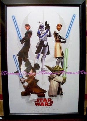 Star Wars Weekends 2009 Poster Framed Autographed