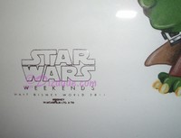 Star Wars Weekends 2011 Jason Zucker Hand drawn Sketch Yoda Stitch Star Wars Weekends logo